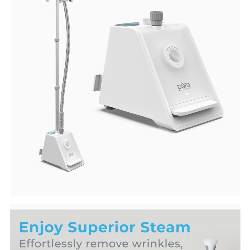 Gently Used Pure Enrichment Wheeled Garment Steamer & NEW NORI Fabric Shaver - Picture 5 of 7